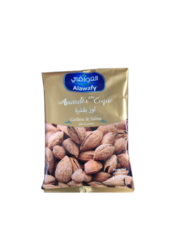 Alawafy Amandes In Coque Grillées & Sales 100 G